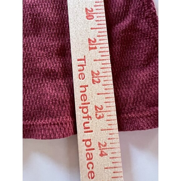 Y2K Lucky Tees maroon thermal silver beaded peace yoga graphic S festival - Picture 7 of 9